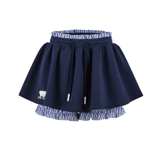 13DE MARZO Lines Bear Dress Navy Blue