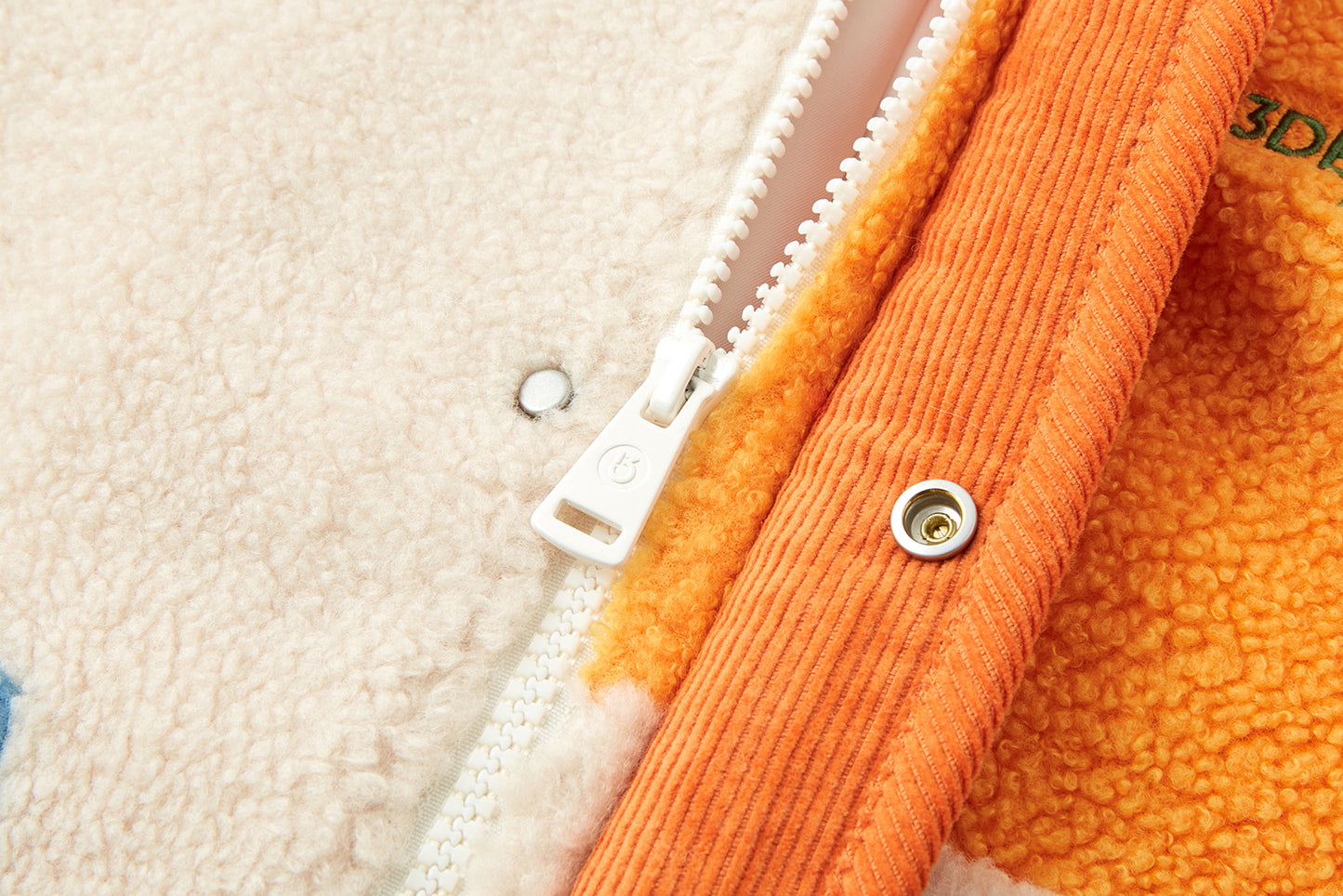 13DE MARZO BabyBear Patchwork  Shearling Jacket