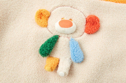 13DE MARZO BabyBear Patchwork  Shearling Jacket