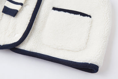 13DE MARZO BabyBear Sailor Collar Shearling Vest