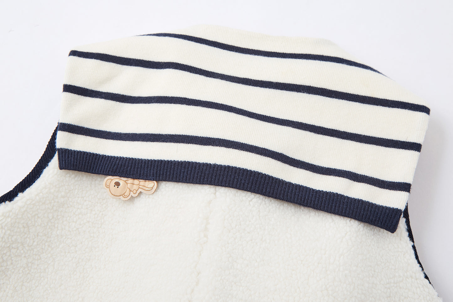13DE MARZO BabyBear Sailor Collar Shearling Vest