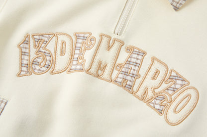 13DE MARZO BabyBear Plaid Sweatshirt Beige