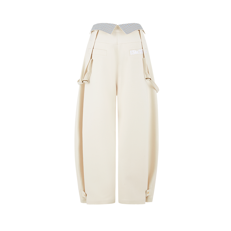 13DE MARZO Detachable Clown Bear Overall Beige