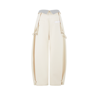 13DE MARZO Detachable Clown Bear Overall Beige