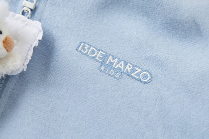 13DE MARZO BabyBear Nighty Night Zip Hoodie Blue