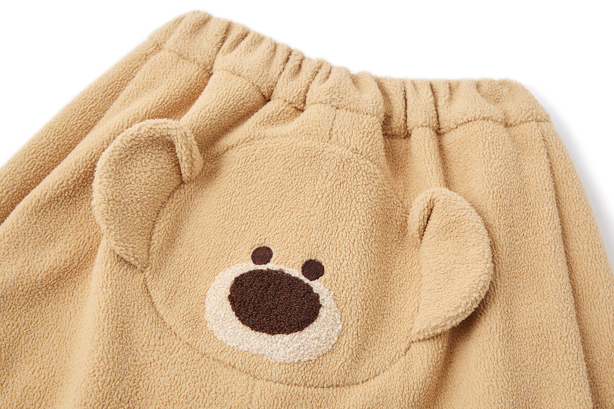 13DE MARZO BabyBear Face Plush Sweatpants