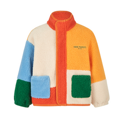 13DE MARZO BabyBear Patchwork  Shearling Jacket