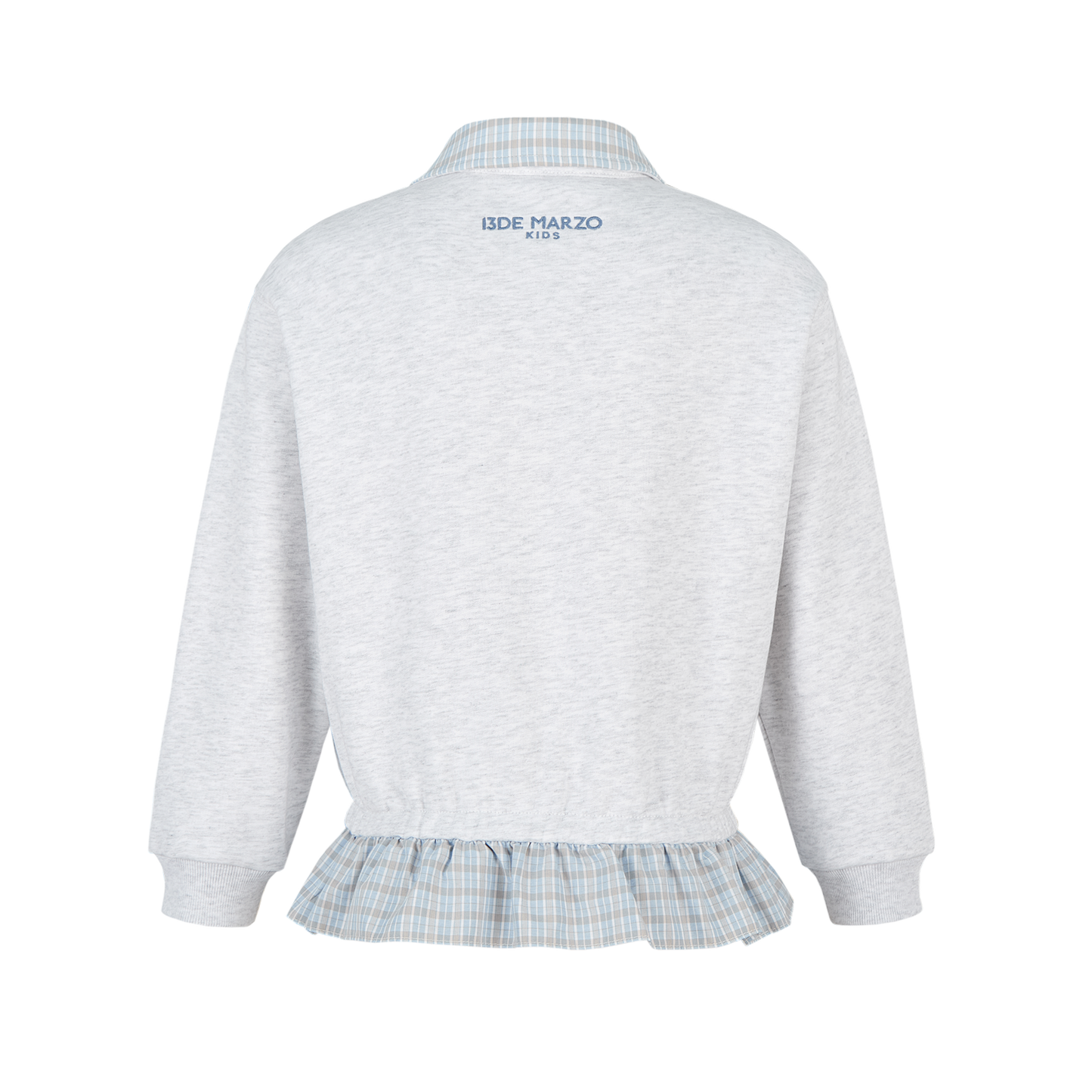 13DE MARZO BabyBear Plaid Sweatshirt Grey