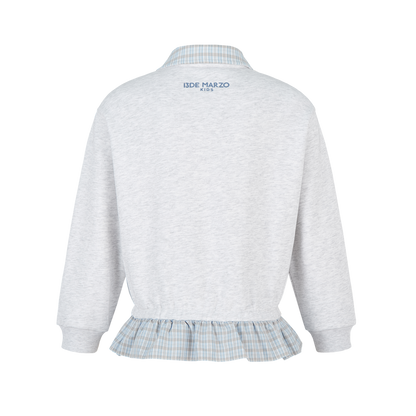 13DE MARZO BabyBear Plaid Sweatshirt Grey