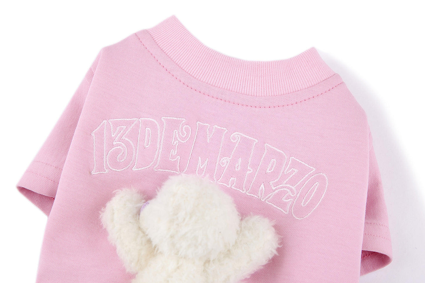 13DE MARZO Marzo Bear Pet Tee Pink
