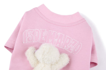13DE MARZO Marzo Bear Pet Tee Pink