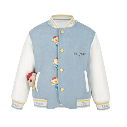 13DE MARZO BabyBear Little Painter Denim Baseball Jacket