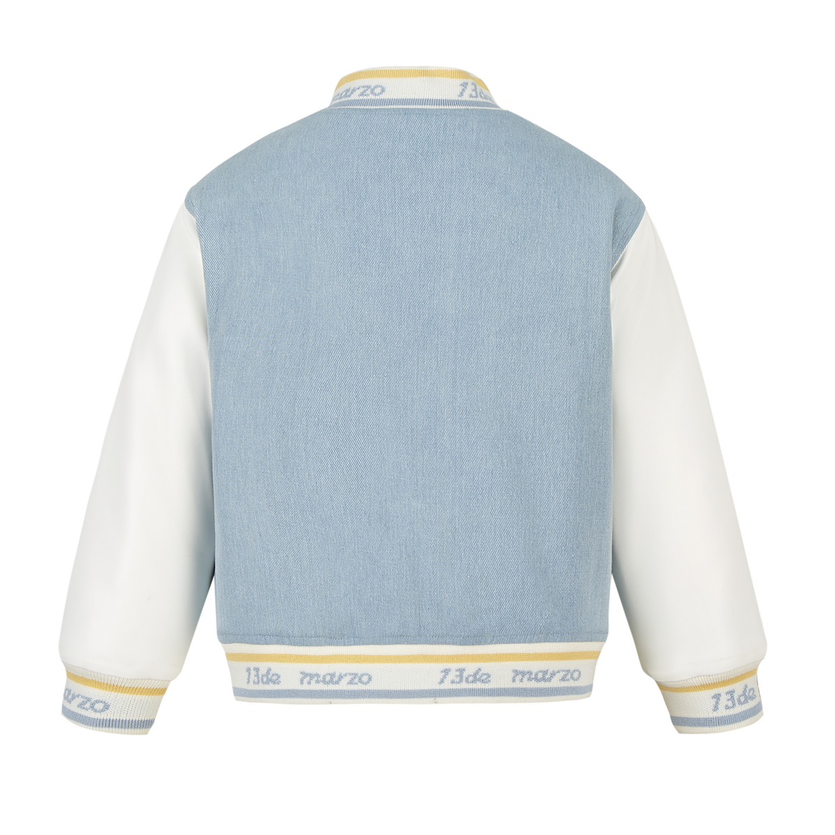 13DE MARZO BabyBear Little Painter Denim Baseball Jacket