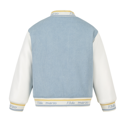 13DE MARZO BabyBear Little Painter Denim Baseball Jacket