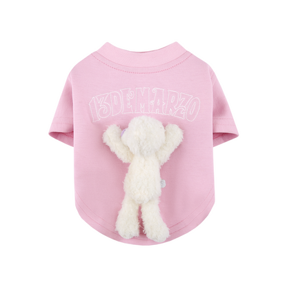 13DE MARZO Marzo Bear Pet Tee Pink