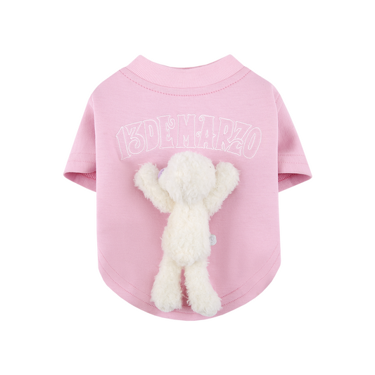13DE MARZO Marzo Bear Pet Tee Pink