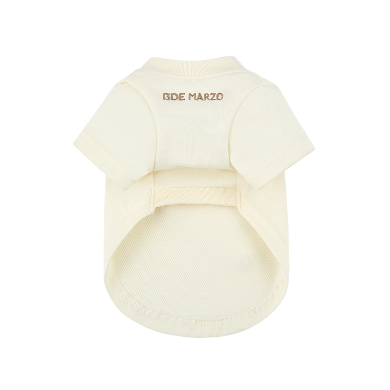 13DE MARZO Allover Bear Pet Tee Beige
