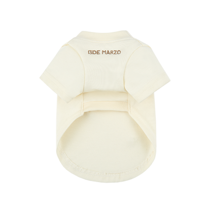 13DE MARZO Allover Bear Pet Tee Beige