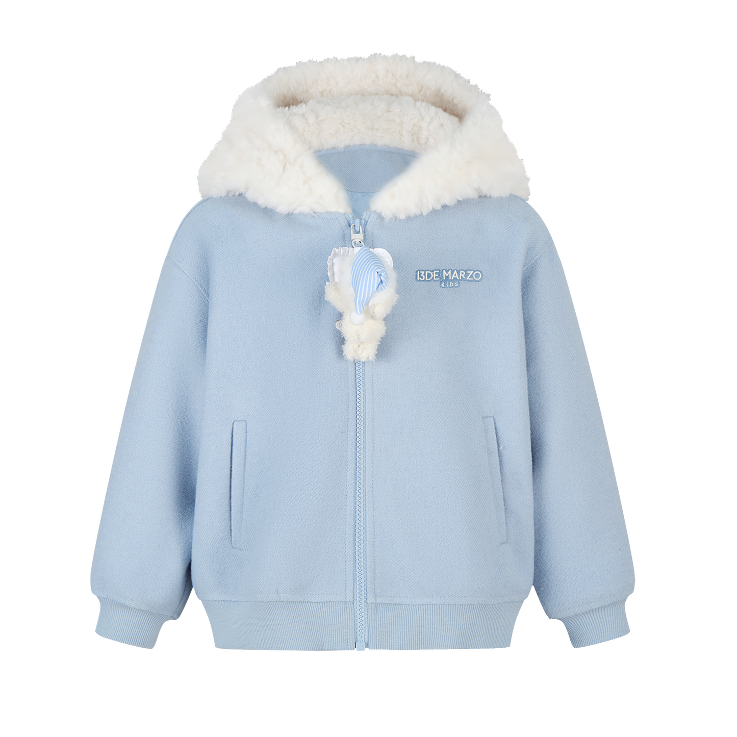 13DE MARZO BabyBear Nighty Night Zip Hoodie Blue