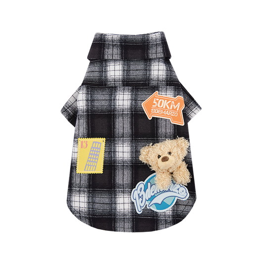 13DE MARZO Travel Bear Pet Shirt Black
