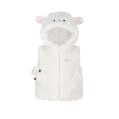 13DE MARZO BabyBear Shearling Plush Vest