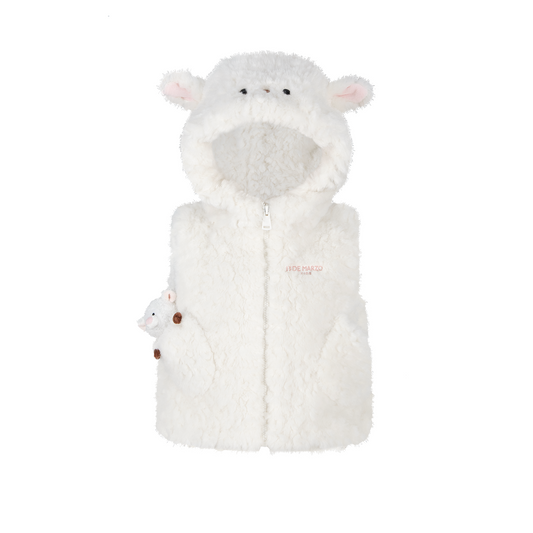13DE MARZO BabyBear Shearling Plush Vest