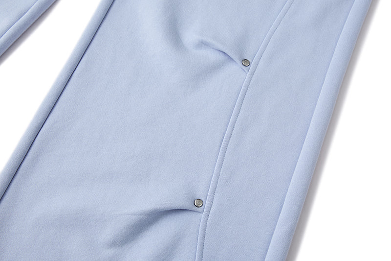 13DE MARZO Deconstructed Wide-Leg Sweatpants Blue