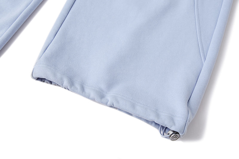 13DE MARZO Deconstructed Wide-Leg Sweatpants Blue