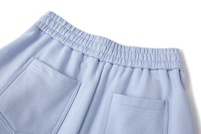 13DE MARZO Deconstructed Wide-Leg Sweatpants Blue