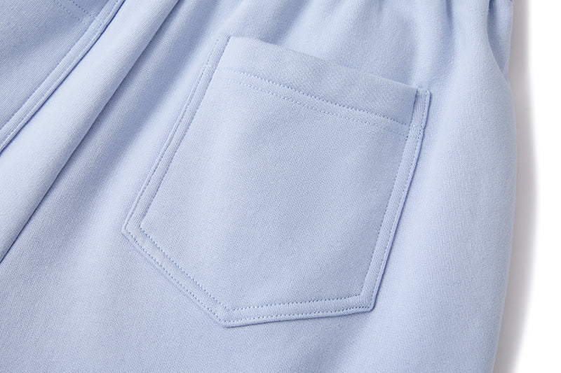 13DE MARZO Deconstructed Wide-Leg Sweatpants Blue