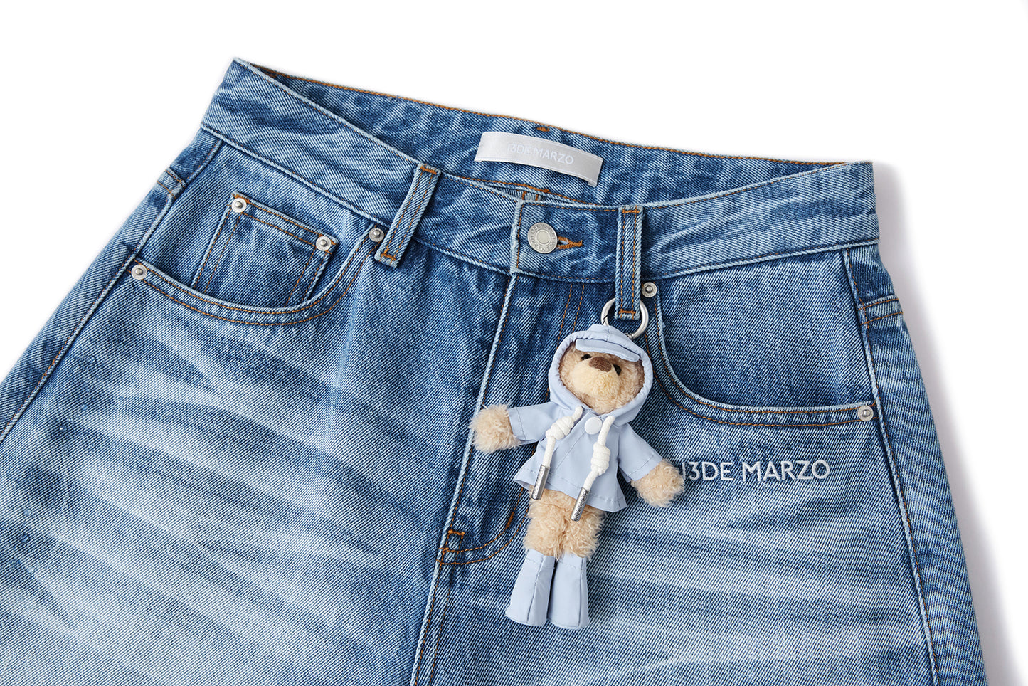 13DE MARZO Rainy Day Jorts Blue