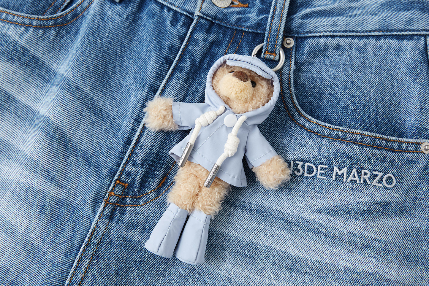 13DE MARZO Rainy Day Jorts Blue