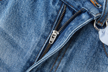 13DE MARZO Rainy Day Jorts Blue