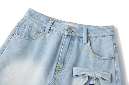 13DE MARZO Sailor Bear Denim Skirt Blue - 13DE MARZO