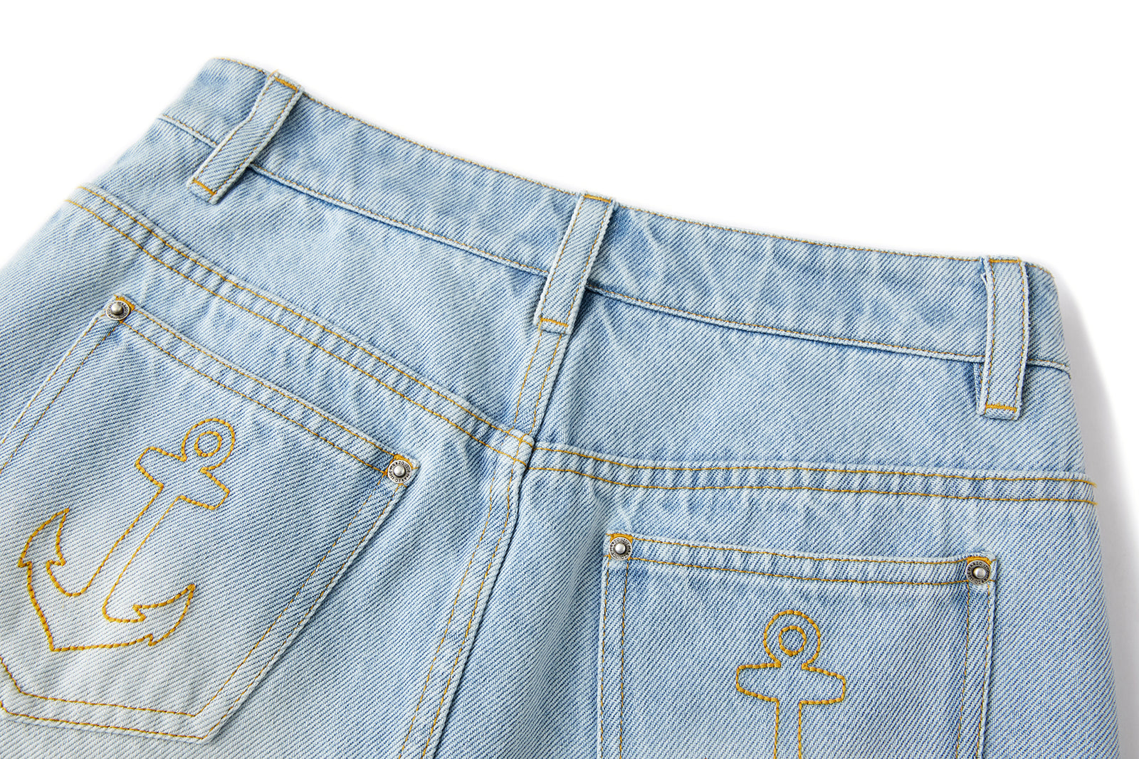 13DE MARZO Sailor Bear Denim Skirt Blue - 13DE MARZO