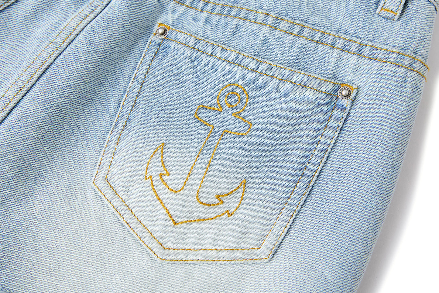 13DE MARZO Sailor Bear Denim Skirt Blue - 13DE MARZO