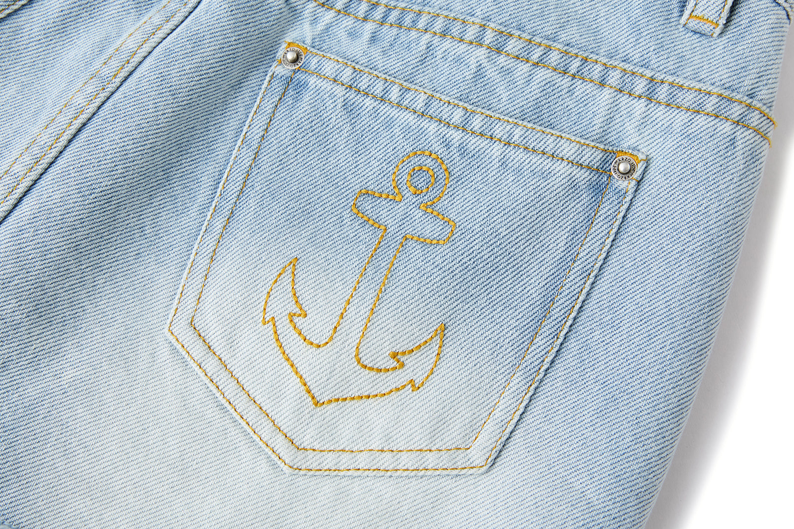 13DE MARZO Sailor Bear Denim Skirt Blue - 13DE MARZO