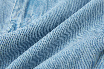 13DE MARZO Bear Folded Denim Skirt Blue