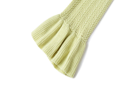 13DE MARZO Floral Lines Hollow Cardigan Green