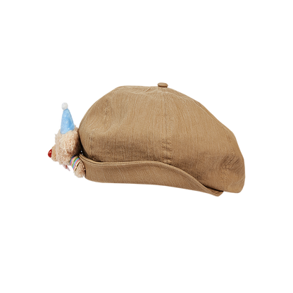 13DE MARZO Vintage Artist Octagonal Hat Brown