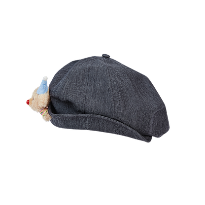 13DE MARZO Vintage Artist Octagonal Hat Dark Grey