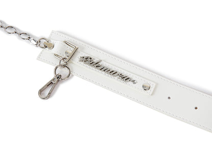 13DE MARZO Hook Buckle Belt Bag White