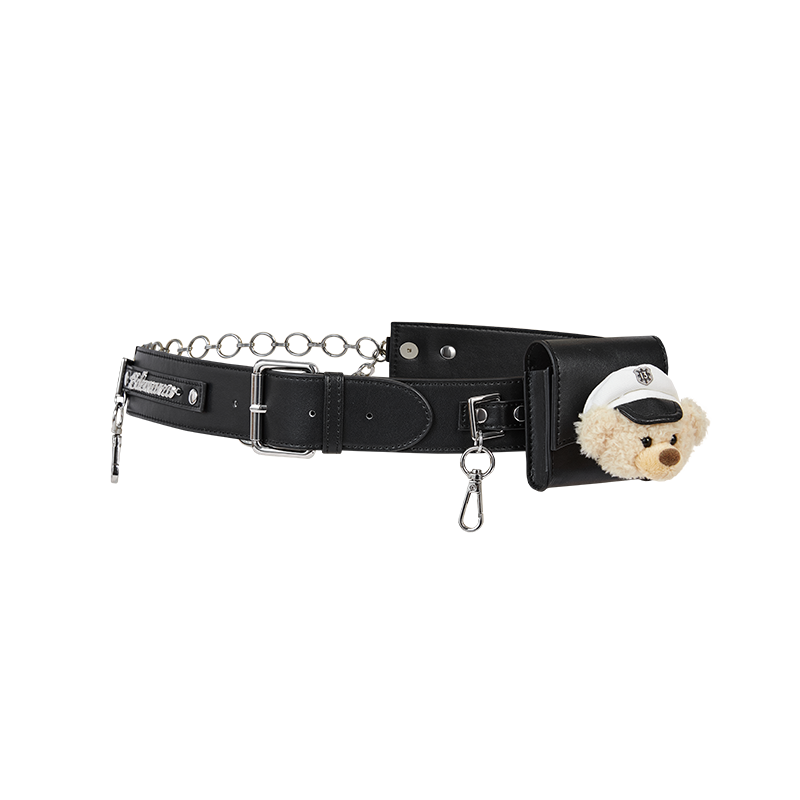 13DE MARZO Hook Buckle Belt Bag Black