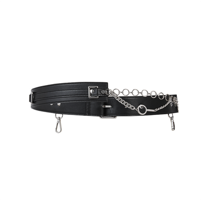 13DE MARZO Hook Buckle Belt Bag Black
