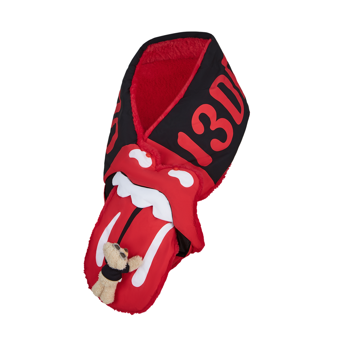 13DE MARZO Rolling Stones Tongue Scarf Black