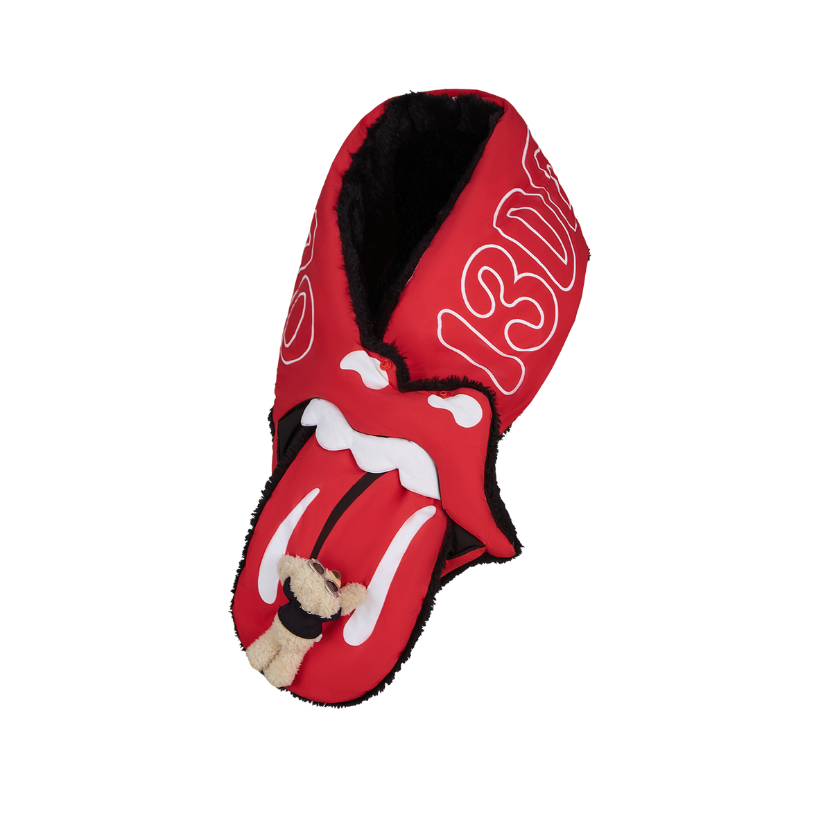 13DE MARZO Rolling Stones Tongue Scarf Red