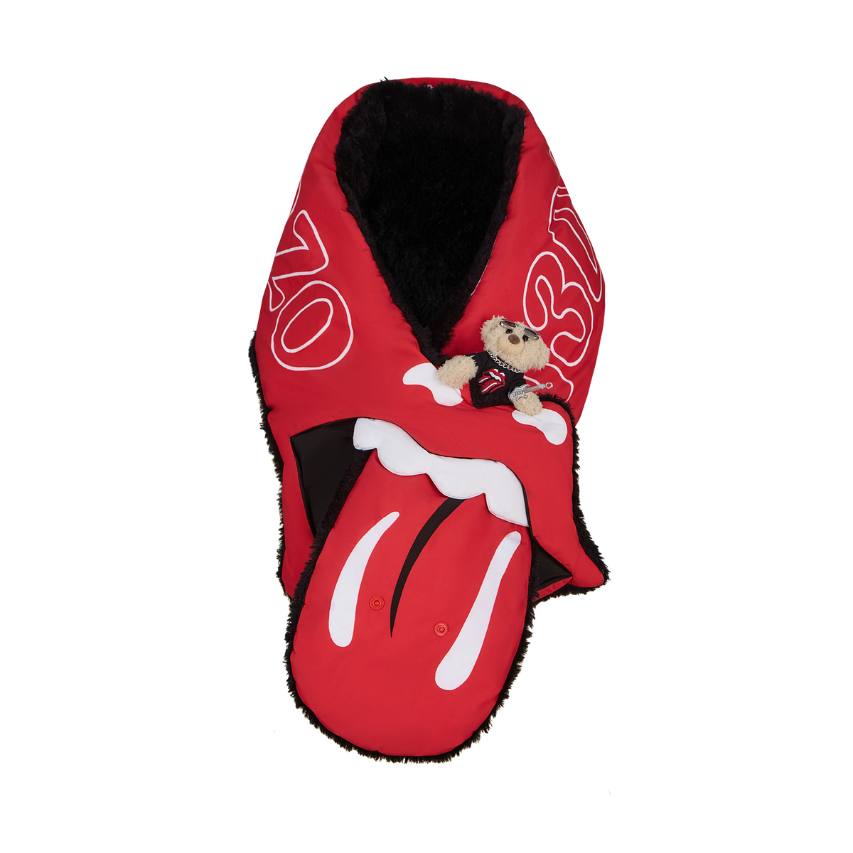 13DE MARZO Rolling Stones Tongue Scarf Red