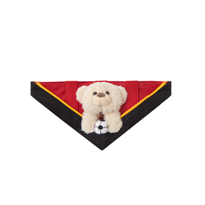 13DE MARZO Soccer Bear Pet Bib Red