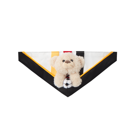 13DE MARZO Soccer Bear Pet Bib White