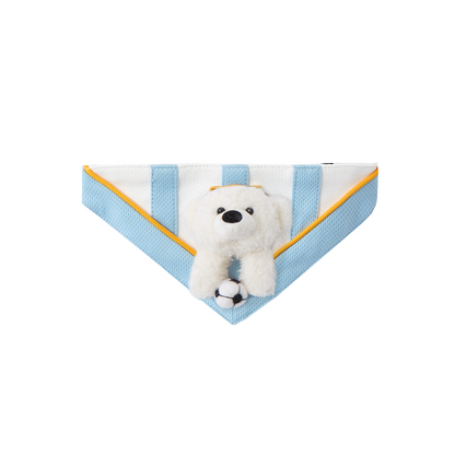 13DE MARZO Soccer Bear Pet Bib Blue